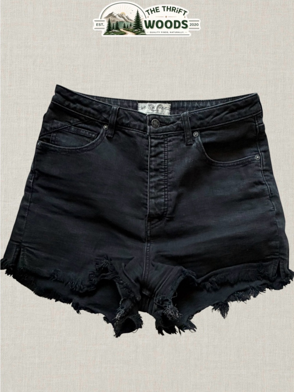 Free People We The Free High-Rise Distressed Shorts